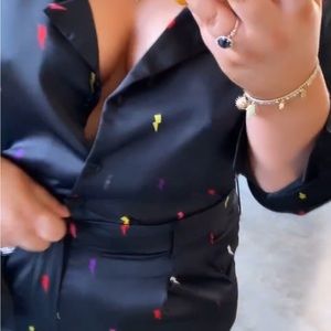 Never Fully Dressed Blk lightning bolt Andi top uk size 14 is size 10